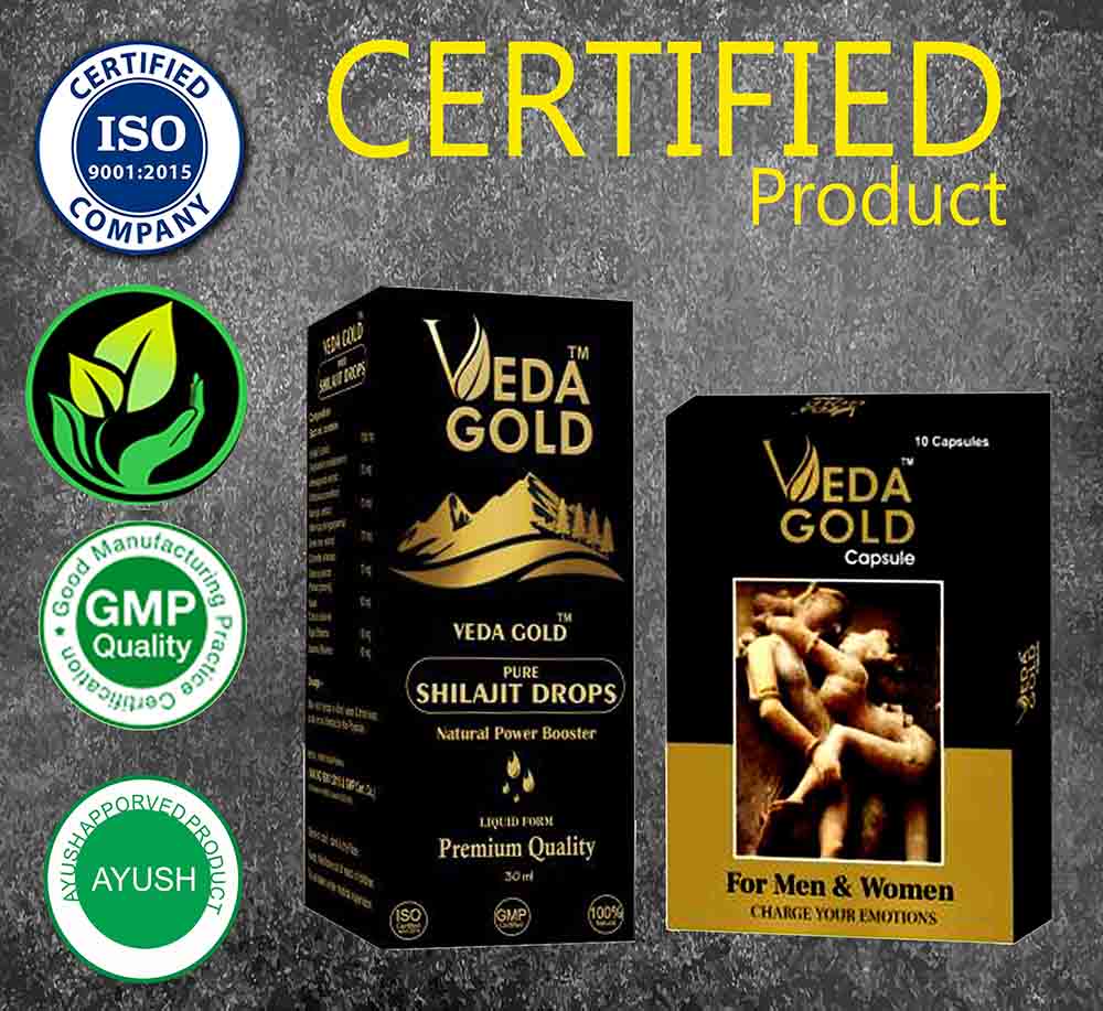 Pure Shilajit Liquid And Ayurvedic Medicine For Sexual Veda Gold Capsules